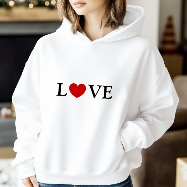 Love Will Save Us Slogan White Hoodie (Love Will Save Us Slogan White Hoodie)