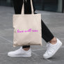Love Will Win | Neon Pink Modern Minimalist Slogan Tote Bag