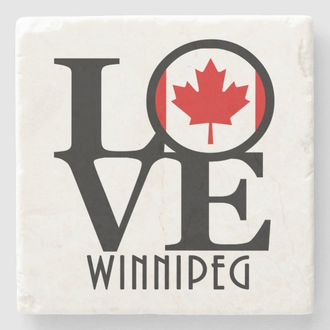 LOVE Winnipeg Stone Coaster (Front)