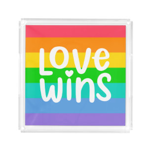 Love Wins Acrylic Tray