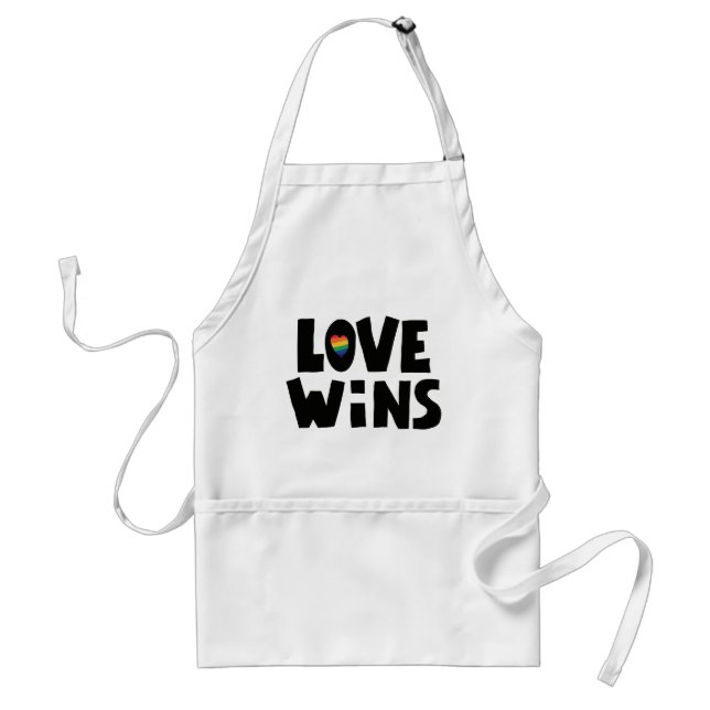 Love Wins Adult Apron (Front)