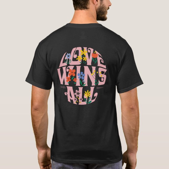 Love wins all David Flo Dark, gay and ally pride T-Shirt (Back)