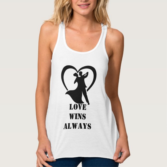  Love Wins Always Flowy Racerback – Freefit Tank Top (Front)