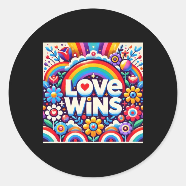 Love Wins Art Tees Sticker  (Front)