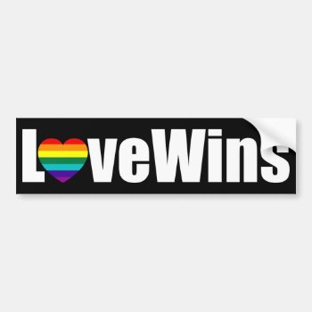 Love Wins Bumper Sticker by equallyhuman at Zazzle
