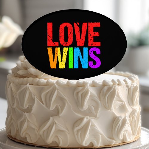 LOVE WINS CAKE TOPPER