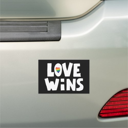 Love Wins Car Magnet