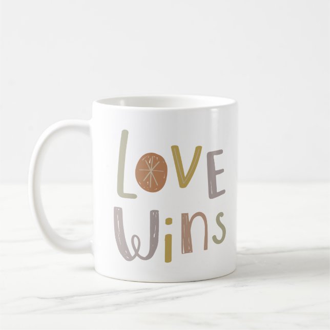 love wins coffee mug (Left)