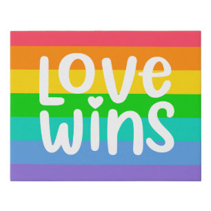 Love Wins Faux Canvas Print