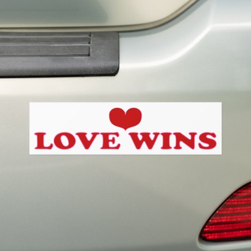 Love Wins _ Fight Racism  Prejudice Bumper Sticker