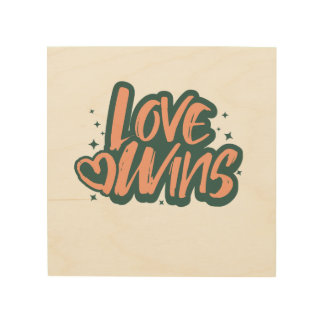 Love Wins Fleece Blanket Wood Wall Art