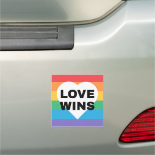 Love Wins Gay Pride Car Magnet