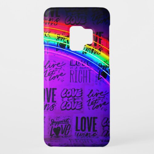 Love Wins Gay Pride LBGQT Rainbow Case_Mate Samsung Galaxy S9 Case