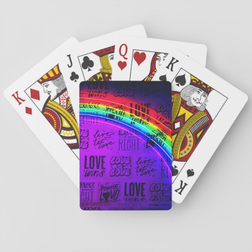 Love Wins Gay Pride LBGQT Rainbow Playing Cards