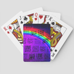 Love Wins Gay Pride LBGQT Rainbow Poker Cards
