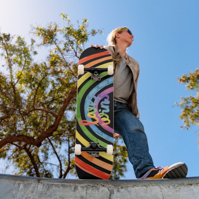 Love Wins Gay Pride Rainbow Skateboard (Outdoor 1)