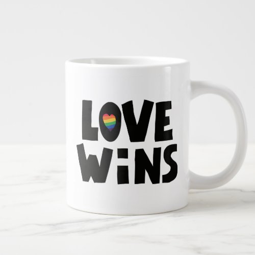 Love Wins Giant Coffee Mug