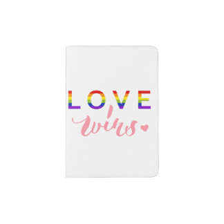 Love Wins - Hand Lettering Typography Design Passport Holder