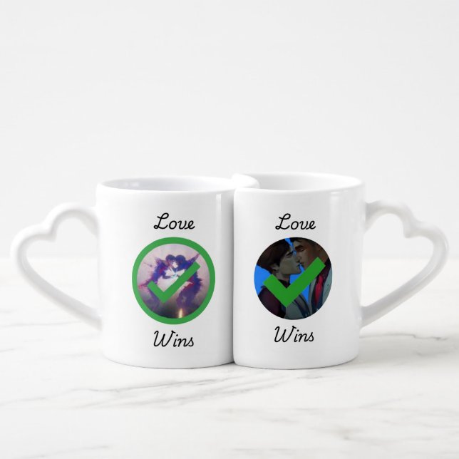 Love Wins Jayvik  Coffee Mug Set (Front Nesting)