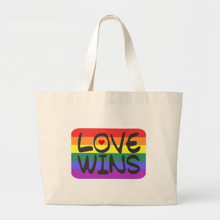 Love Wins Large Tote Bag