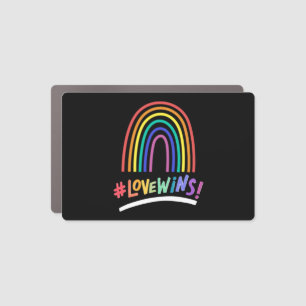 Love Wins Lgbt Gay Lesbian Pride Car Magnet