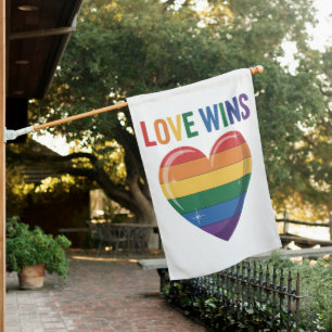 Love Wins LGBT Gay Pride Equality House Flag