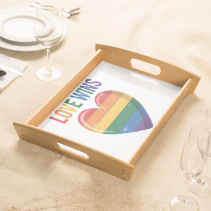 Love Wins LGBT Gay Pride Equality Serving Tray