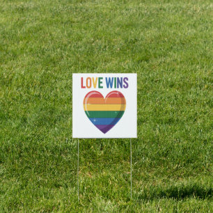 Love Wins LGBT Gay Pride Equality Sign
