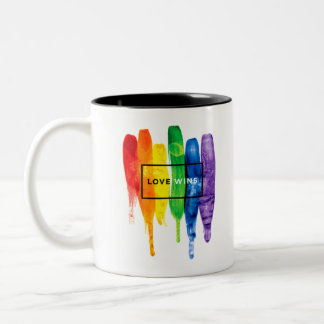 Love Wins LGBT Two-Tone Coffee Mug