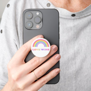 Love Wins - LGBTQ / Gay Pride Rainbow PopSocket