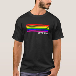 Love Wins LGBTQ Pride Flag Gay Pride Flag T-Shirt