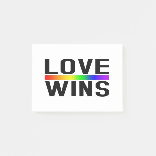 Love Wins - LGBTQ+ Pride Post-it Notes (Front)