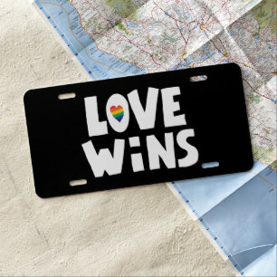 Love Wins License Plate