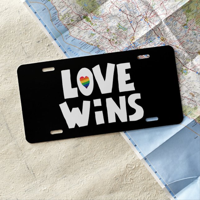 Love Wins License Plate (In Situ)