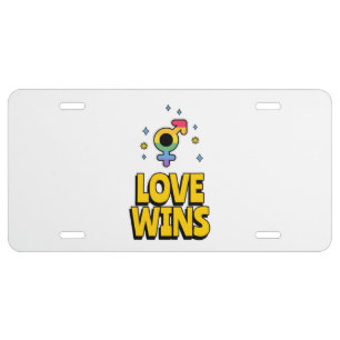 Love Wins License Plate