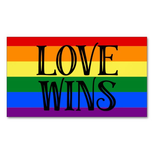 Love Wins Magnet, Pride Flag, Marriage Equality, Business Card Magnet ...