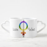 Love Wins Matching Rainbow Female Symbols Coffee Mug Set at Zazzle