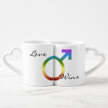 Love Wins Matching Rainbow Male Symbols Coffee Mug Set at Zazzle