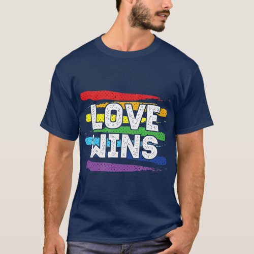 Love Wins Men Women LGB Ally T_Shirt