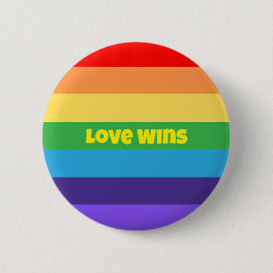 Love Wins Modern Rainbow Pride lgbt Perfect 4gifts Button