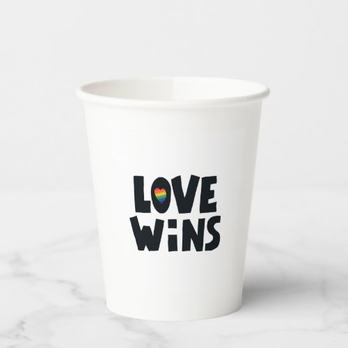 Love Wins Paper Cups