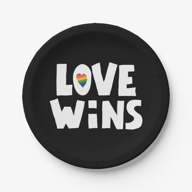 Love Wins Paper Plates (Front)