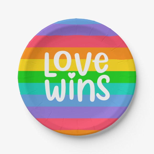 Love Wins Paper Plates (Front)