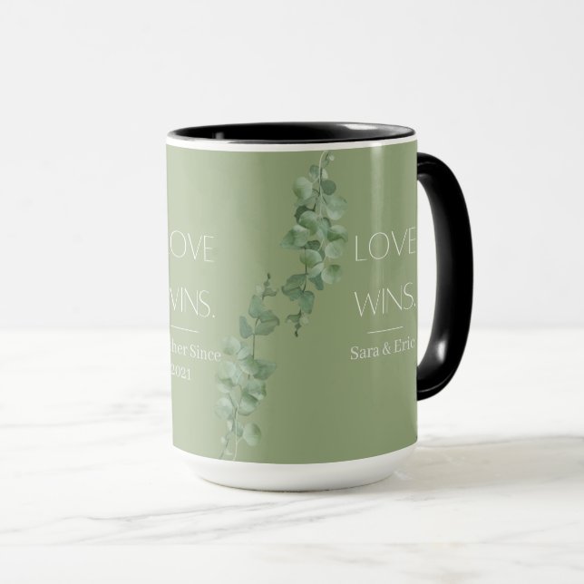 Love Wins Personalized Mug (Front Right)