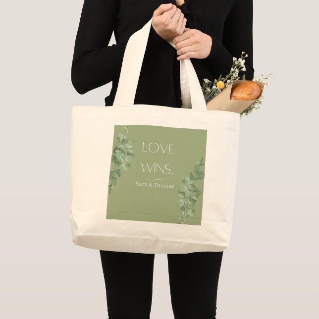 Love Wins Personalized Tote Bag (Front (Product))