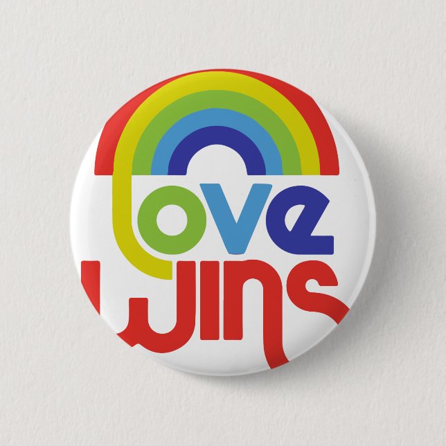 Love Wins Pinback Button (Front)