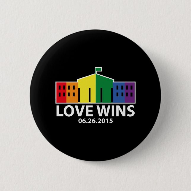Love Wins Pinback Button (Front)