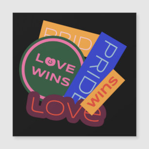 Love wins. Pride. Pride wins. LGBT+Pride Postcard