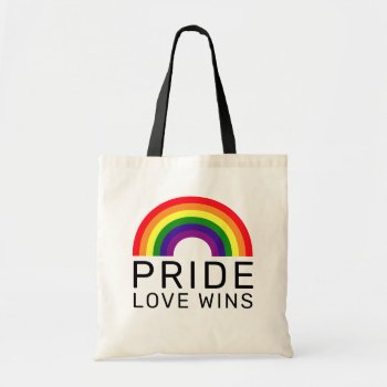 Love Wins Rainbow Colors Lgbtq Gay Pride Month Tote Bag by RandomLife at Zazzle