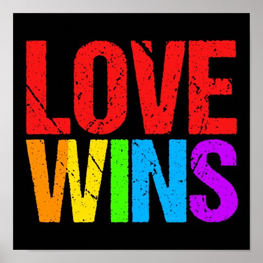 Love Wins Rainbow Gay Pride Poster 4364